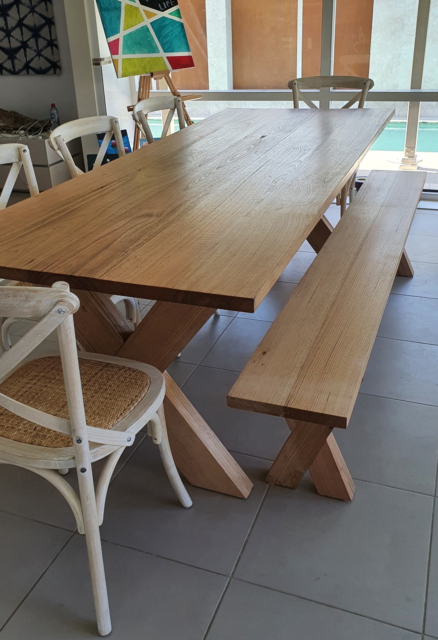 Crossed Leg Dining Table
