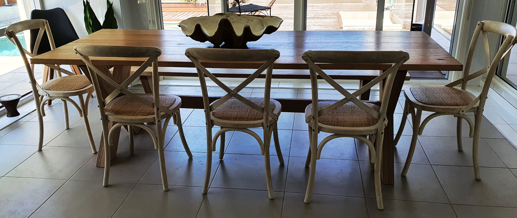 Crossed Leg Dining Table