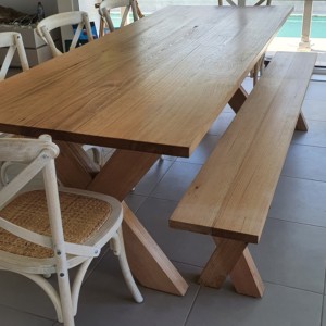 Crossed Leg Dining Table